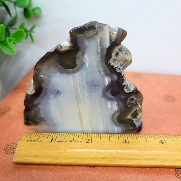 Natural Agate & Amethyst Geode Pair – Polished Crystal Décor Set - Picture 15 of 16